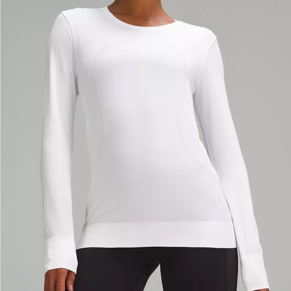 White Swiftly Relaxed Long-Sleeve Shirt Hip Length